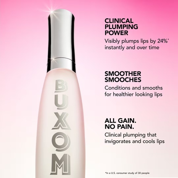 Buxom Plump Shot Plumping Smoothing Lip Serum Gloss with Peptides Hyaluronic - Picture 4 of 5
